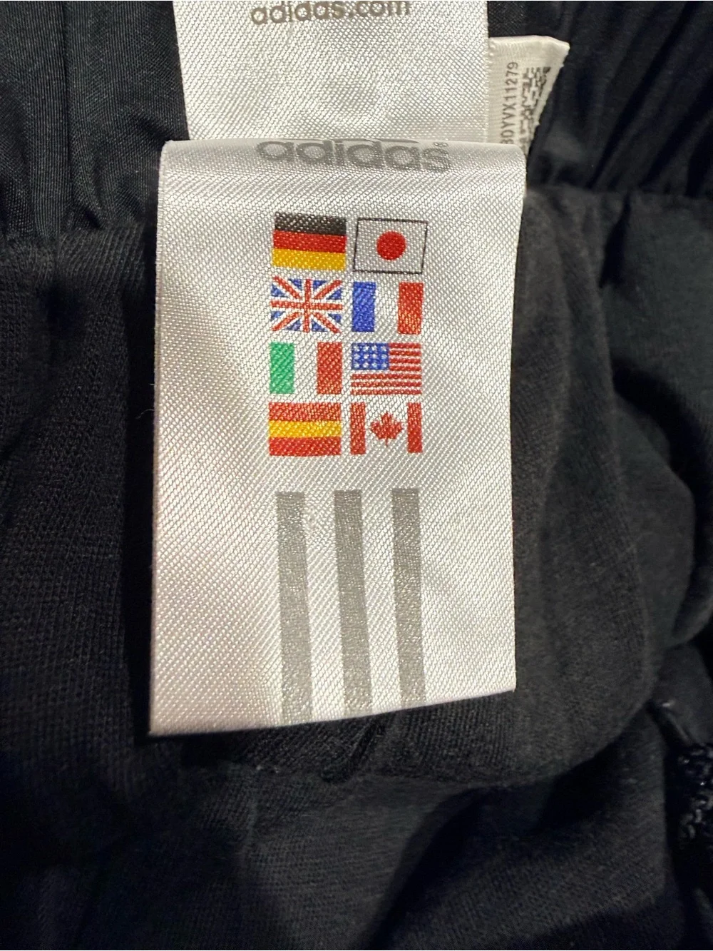 adidas Black Track Pants with White Side Stripes